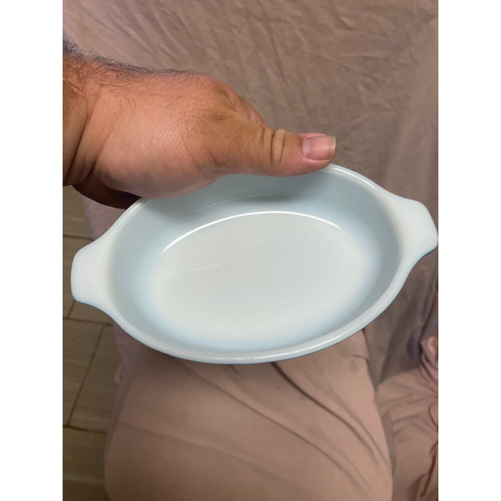 Vintage Pyrex Tableware Corning 700 Oval Blue Dish 10 oz Augratin